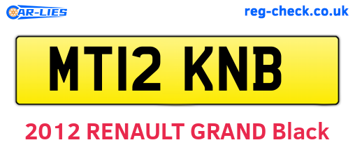 MT12KNB are the vehicle registration plates.