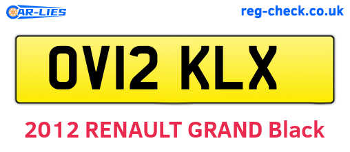 OV12KLX are the vehicle registration plates.