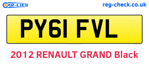 PY61FVL are the vehicle registration plates.
