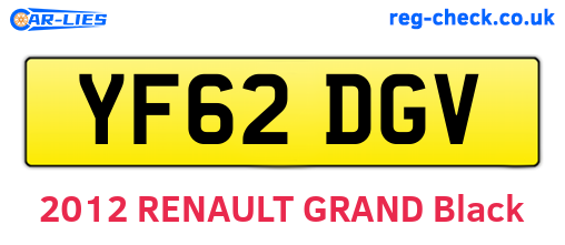 YF62DGV are the vehicle registration plates.