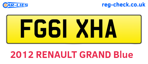FG61XHA are the vehicle registration plates.