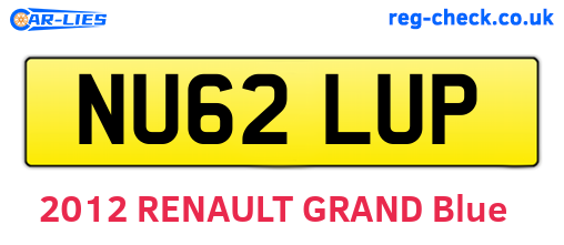 NU62LUP are the vehicle registration plates.