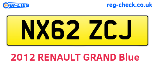 NX62ZCJ are the vehicle registration plates.