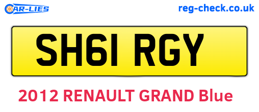 SH61RGY are the vehicle registration plates.