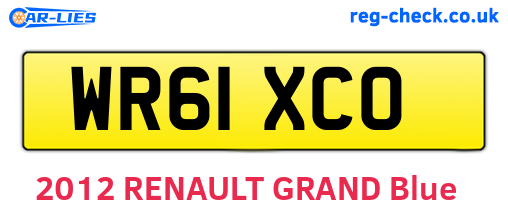 WR61XCO are the vehicle registration plates.