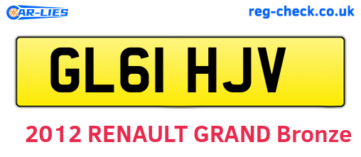 GL61HJV are the vehicle registration plates.