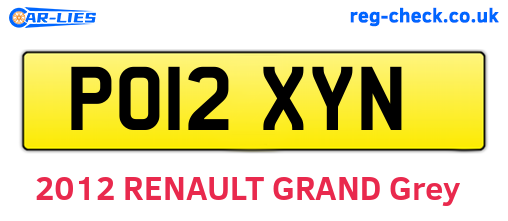 PO12XYN are the vehicle registration plates.