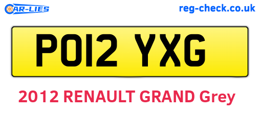 PO12YXG are the vehicle registration plates.