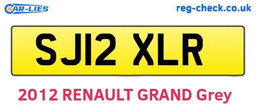 SJ12XLR are the vehicle registration plates.