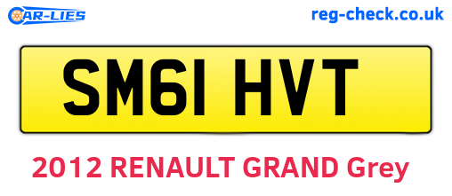 SM61HVT are the vehicle registration plates.