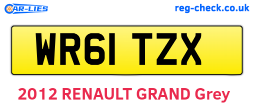 WR61TZX are the vehicle registration plates.