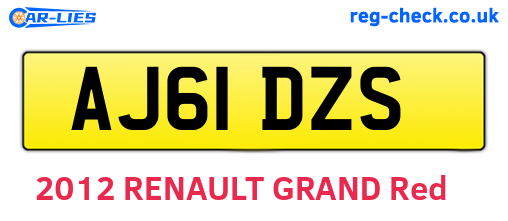 AJ61DZS are the vehicle registration plates.
