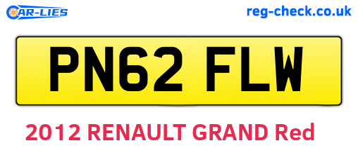 PN62FLW are the vehicle registration plates.