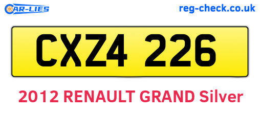 CXZ4226 are the vehicle registration plates.