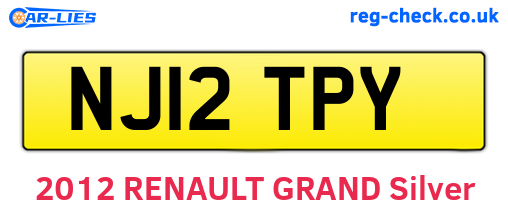 NJ12TPY are the vehicle registration plates.