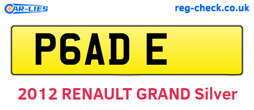 P6ADE are the vehicle registration plates.