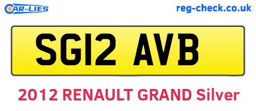 SG12AVB are the vehicle registration plates.