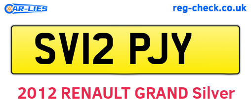 SV12PJY are the vehicle registration plates.