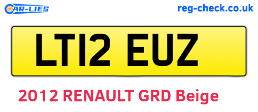 LT12EUZ are the vehicle registration plates.