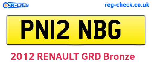 PN12NBG are the vehicle registration plates.