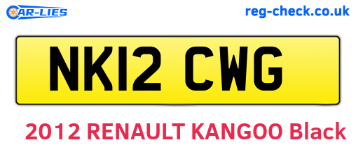 NK12CWG are the vehicle registration plates.