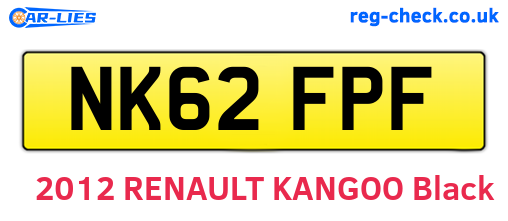 NK62FPF are the vehicle registration plates.