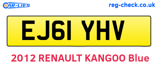 EJ61YHV are the vehicle registration plates.