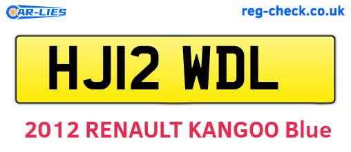 HJ12WDL are the vehicle registration plates.