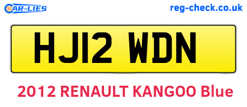 HJ12WDN are the vehicle registration plates.