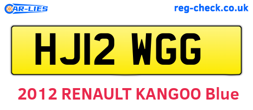 HJ12WGG are the vehicle registration plates.