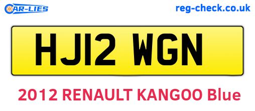 HJ12WGN are the vehicle registration plates.