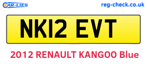 NK12EVT are the vehicle registration plates.