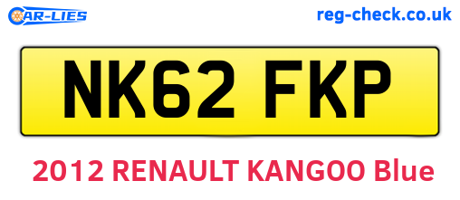 NK62FKP are the vehicle registration plates.