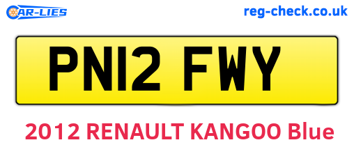 PN12FWY are the vehicle registration plates.