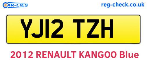 YJ12TZH are the vehicle registration plates.