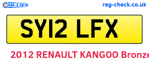 SY12LFX are the vehicle registration plates.