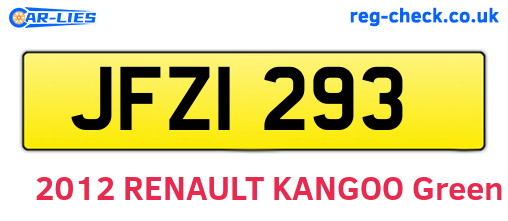 JFZ1293 are the vehicle registration plates.