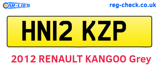 HN12KZP are the vehicle registration plates.
