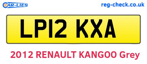LP12KXA are the vehicle registration plates.