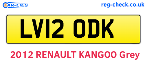 LV12ODK are the vehicle registration plates.