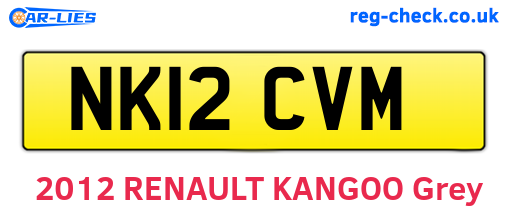 NK12CVM are the vehicle registration plates.