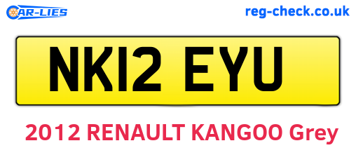 NK12EYU are the vehicle registration plates.