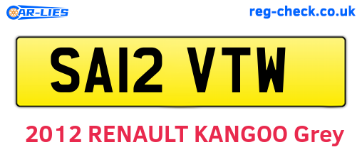 SA12VTW are the vehicle registration plates.