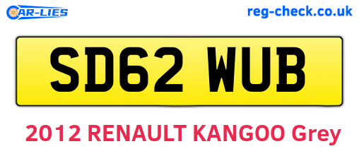 SD62WUB are the vehicle registration plates.