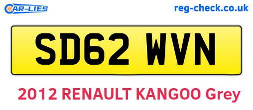 SD62WVN are the vehicle registration plates.