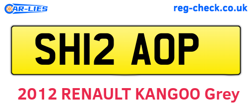 SH12AOP are the vehicle registration plates.
