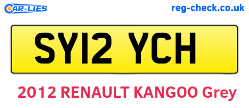 SY12YCH are the vehicle registration plates.