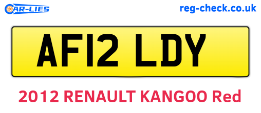 AF12LDY are the vehicle registration plates.