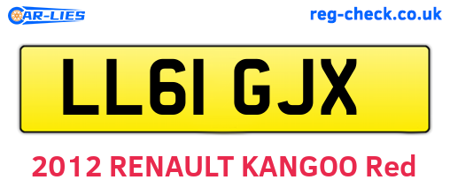 LL61GJX are the vehicle registration plates.