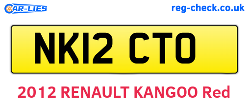 NK12CTO are the vehicle registration plates.